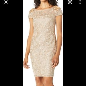Calvin Klein Size 6 Gold Color Dress